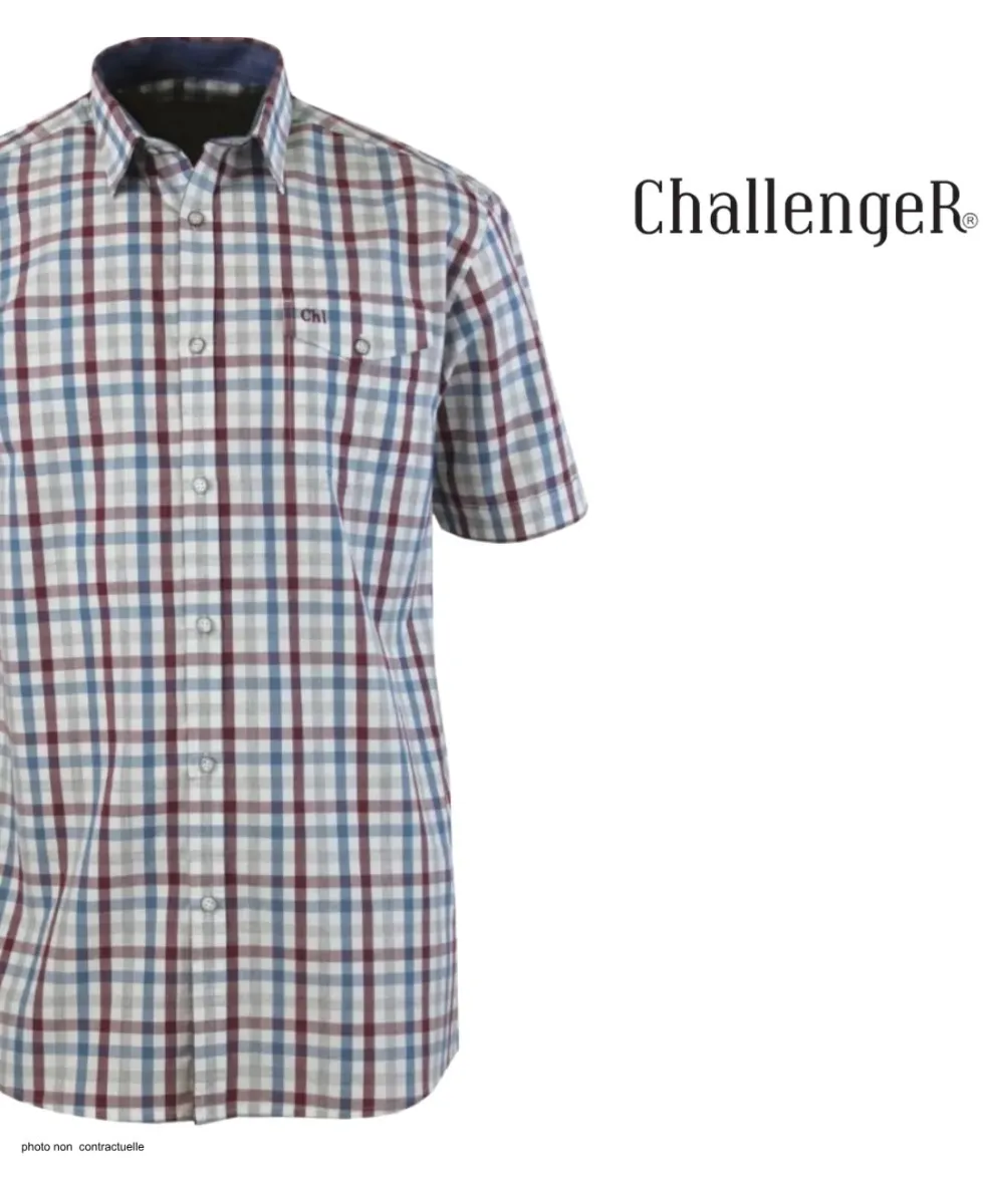 CHALLENGER B3124A Chemise Manches Courtes Carreaux Confort