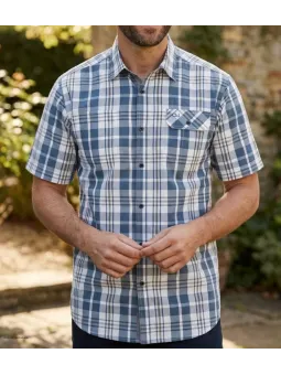 Chemise manches courtes CHALLENGER B3125A : confort 100% coton