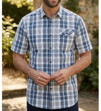 Chemise manches courtes CHALLENGER B3125A : confort 100% coton