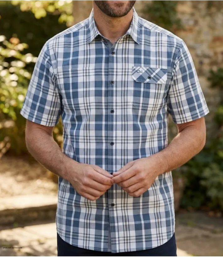 Chemise manches courtes CHALLENGER B3125A : confort 100% coton