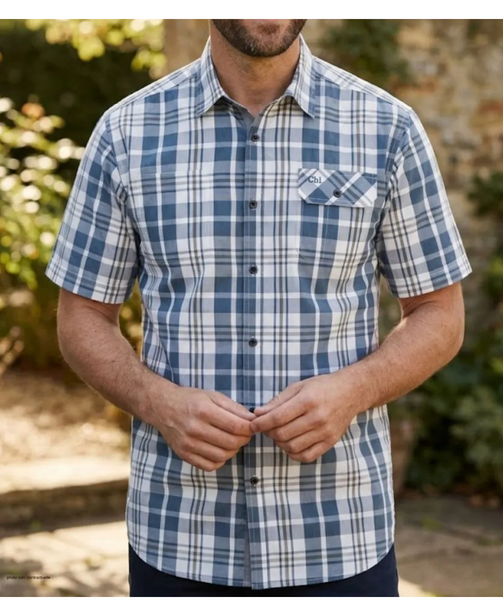 Chemise manches courtes CHALLENGER B3125A : confort 100% coton
