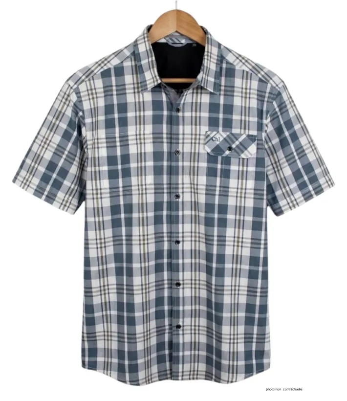 Chemise manches courtes CHALLENGER B3125A : confort 100% coton