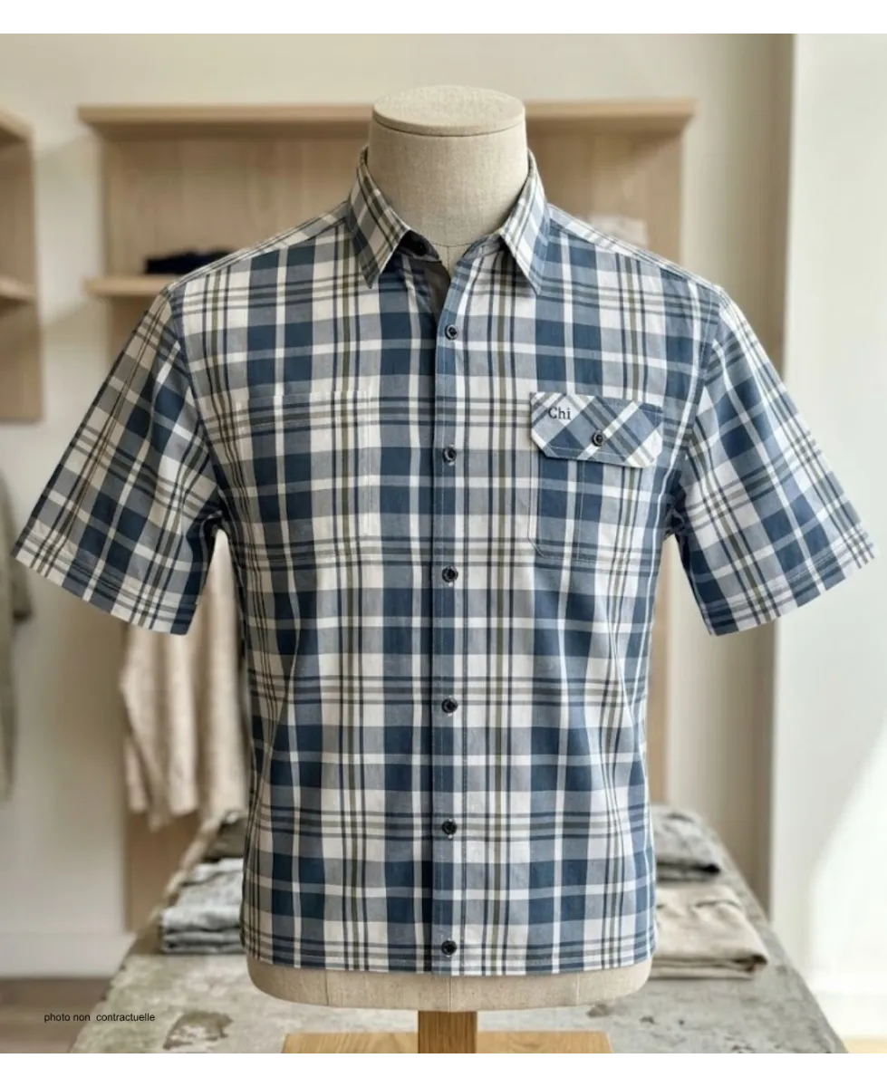 Chemise manches courtes CHALLENGER B3125A : confort 100% coton