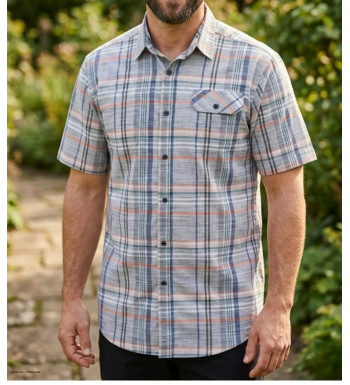 Chemise manches courtes CHALLENGER B3125B : confort 100% coton