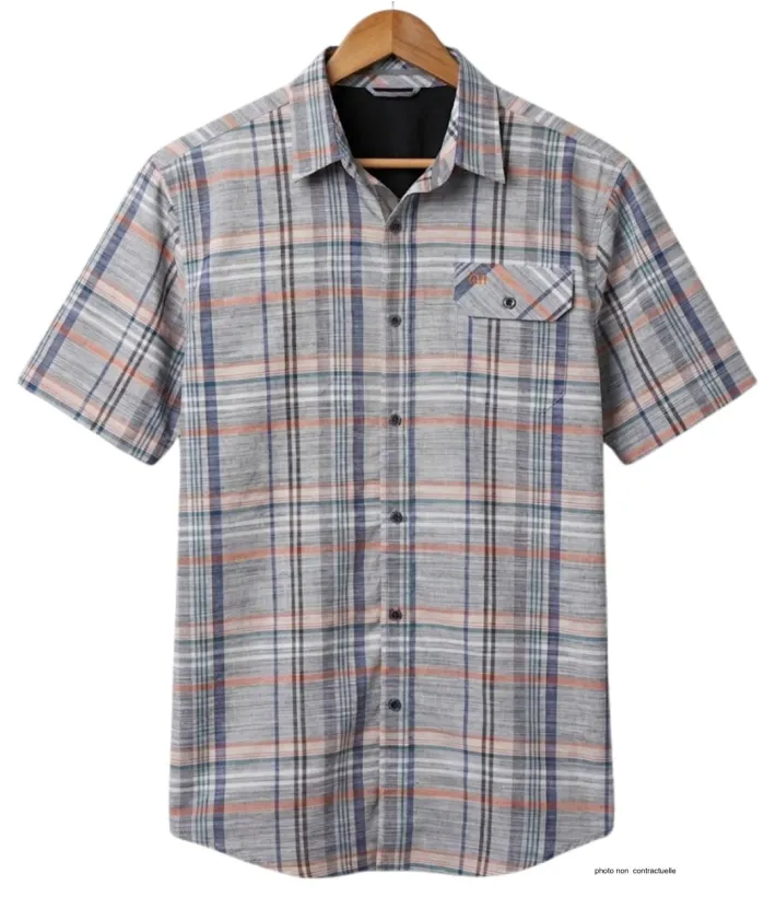 Chemise manches courtes CHALLENGER B3125B : confort 100% coton