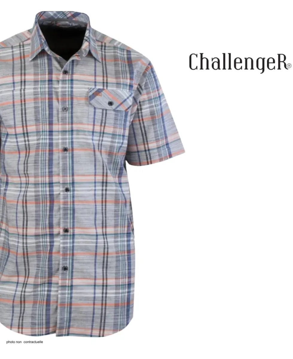 Chemise manches courtes CHALLENGER B3125B : confort 100% coton