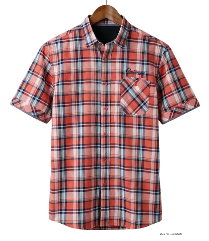 Chemise manches courtes CHALLENGER B3126A : confort coton