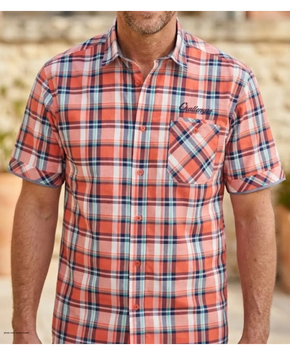 Chemise manches courtes CHALLENGER B3126A : confort coton