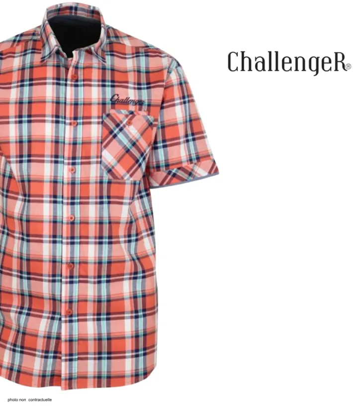Chemise manches courtes CHALLENGER B3126A : confort coton
