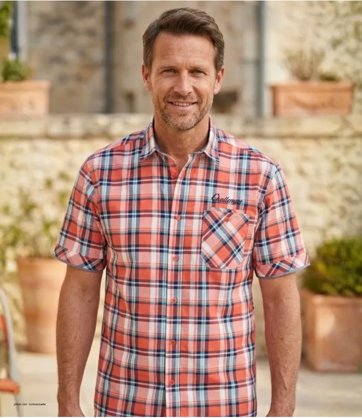 Chemise manches courtes CHALLENGER B3126A : confort coton