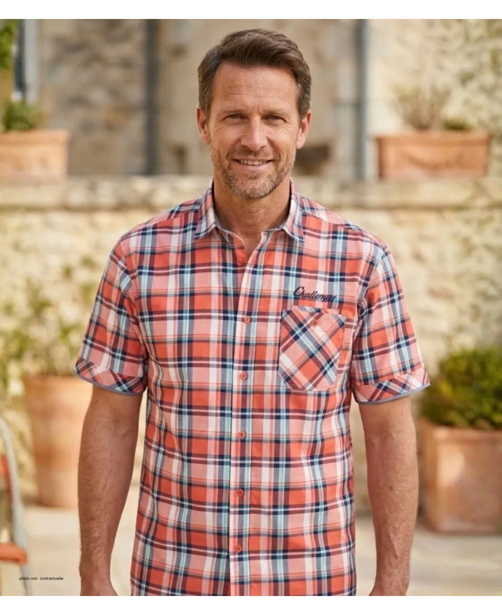 Chemise manches courtes CHALLENGER B3126A : confort coton