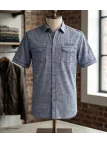 Chemise manches courtes CHALLENGER B3132A : style coton texturé