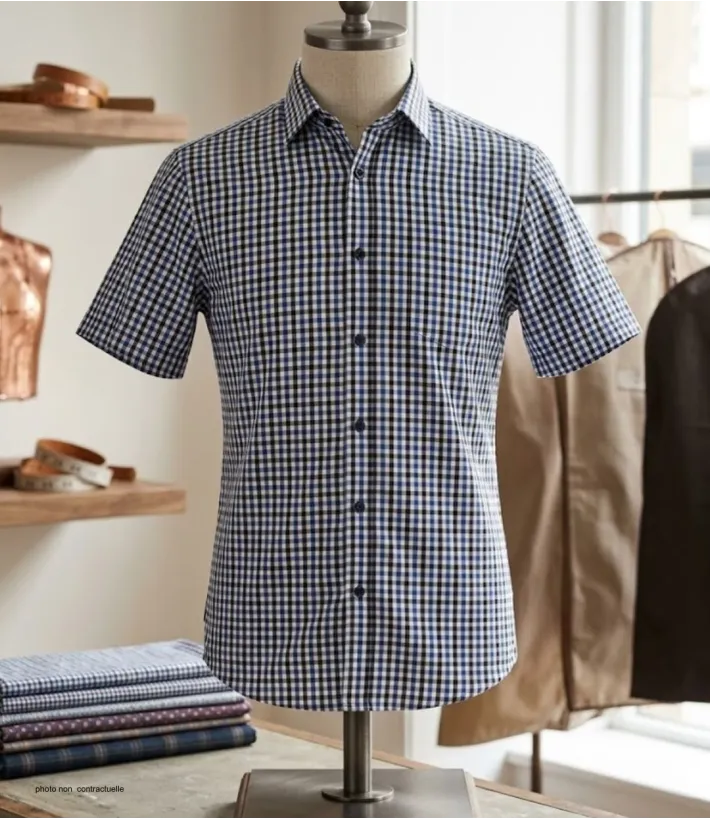 Chemise manches courtes CHALLENGER B3140A : confort repassage facile