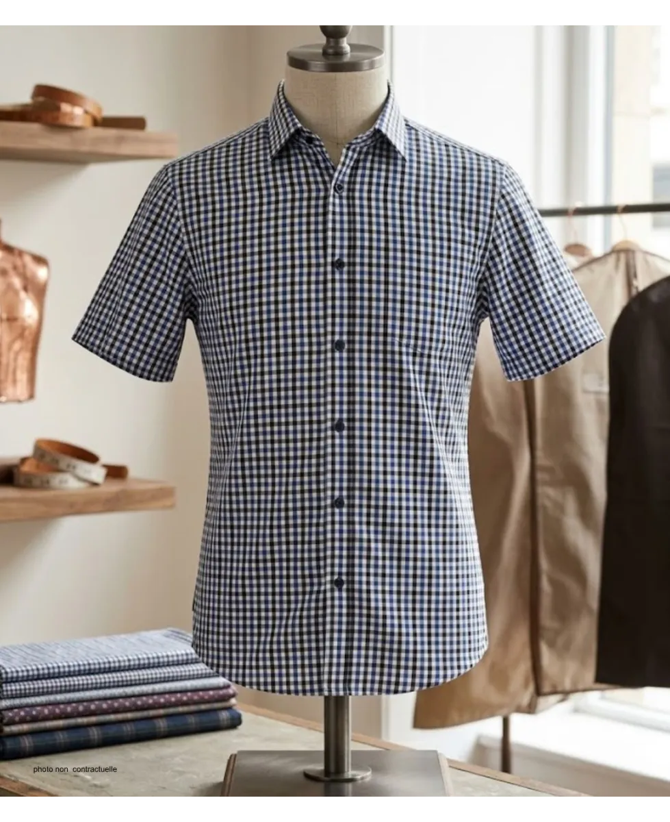 Chemise manches courtes CHALLENGER B3140A : confort repassage facile