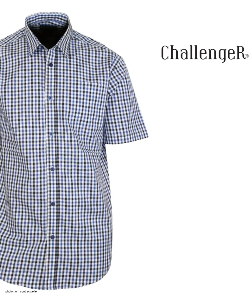 Chemise manches courtes CHALLENGER B3140A : confort repassage facile