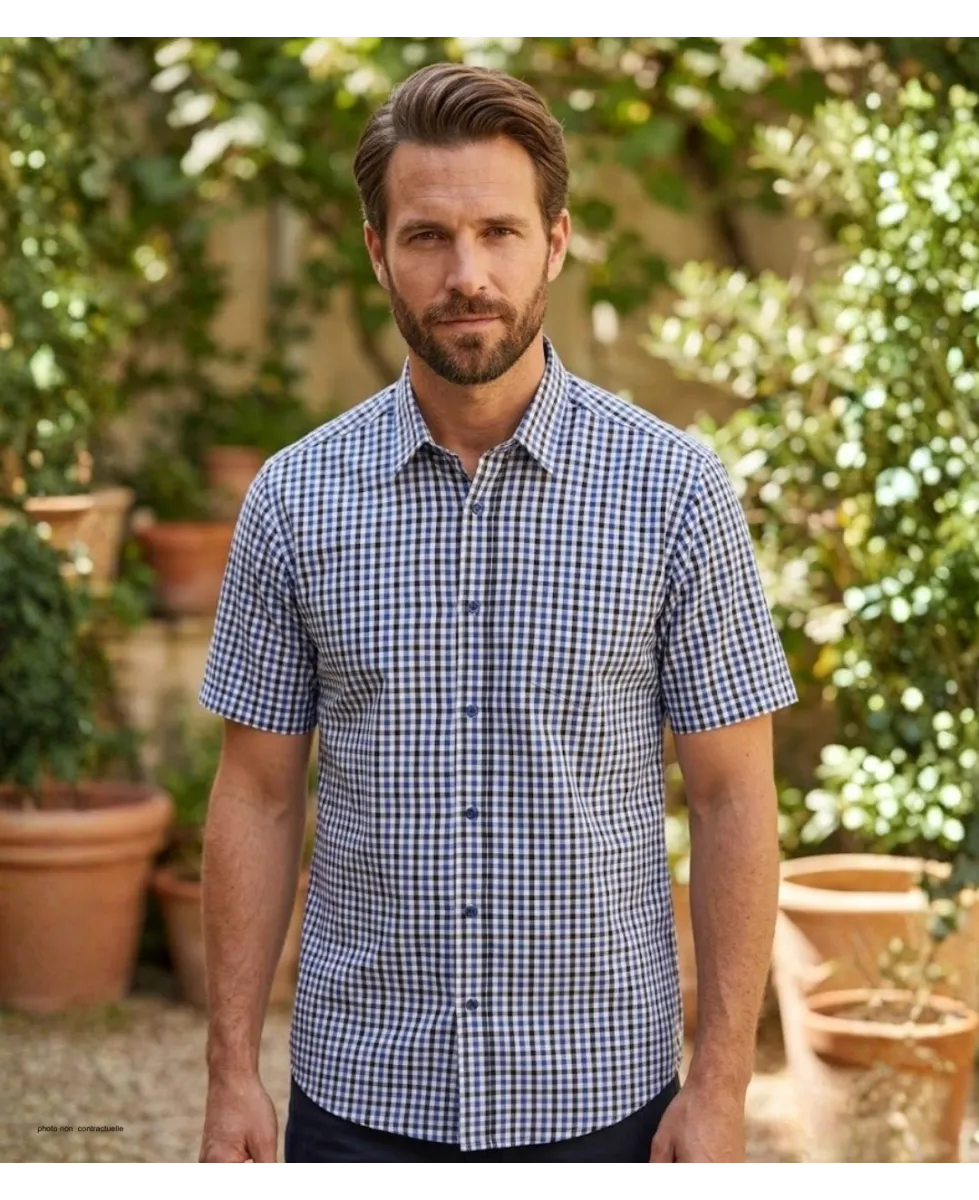 Chemise manches courtes CHALLENGER B3140A : confort repassage facile
