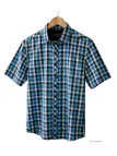 CHALLENGER B3141A - Chemise manches courtes confort turquoise