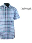 CHALLENGER CH4006 Chemise Manches Courtes 100% Coton Bleu