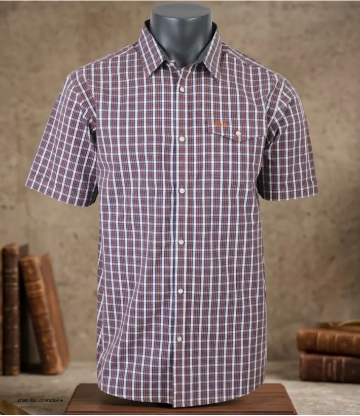 Chemise manches courtes 1 poche poitrine CH4007
