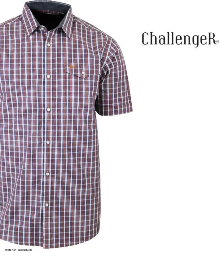 Chemise manches courtes 1 poche poitrine CH4007