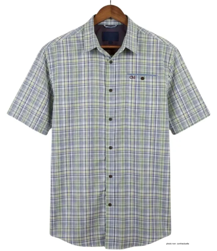 CHALLENGER CH4011 Chemise Manches Courtes Infroissable Vert