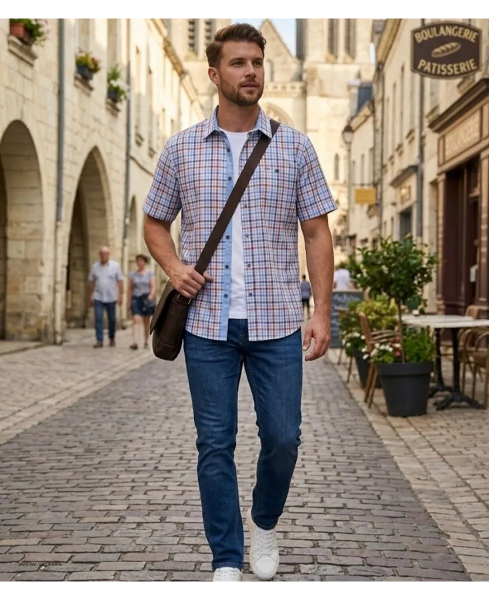 CHALLENGER CH4012 Chemise Manches Courtes Coupe Confort