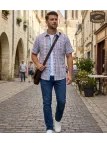 CHALLENGER CH4012 Chemise Manches Courtes Coupe Confort