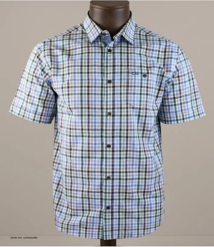 CHALLENGER CH4013 Chemise Manches Courtes Confort Vert