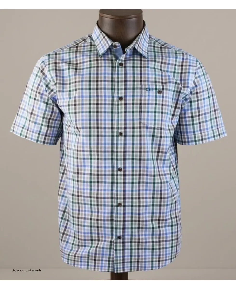 CHALLENGER CH4013 Chemise Manches Courtes Confort Vert