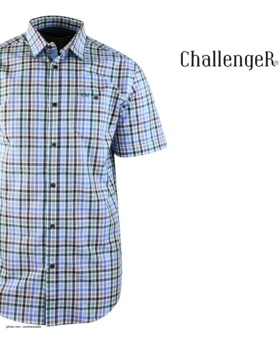 CHALLENGER CH4013 Chemise Manches Courtes Confort Vert