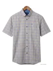 CHALLENGER CH4027 Chemise Manches Courtes Coton Carreaux