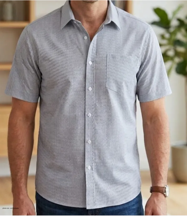 Chemise manches courtes à motifs CH4032