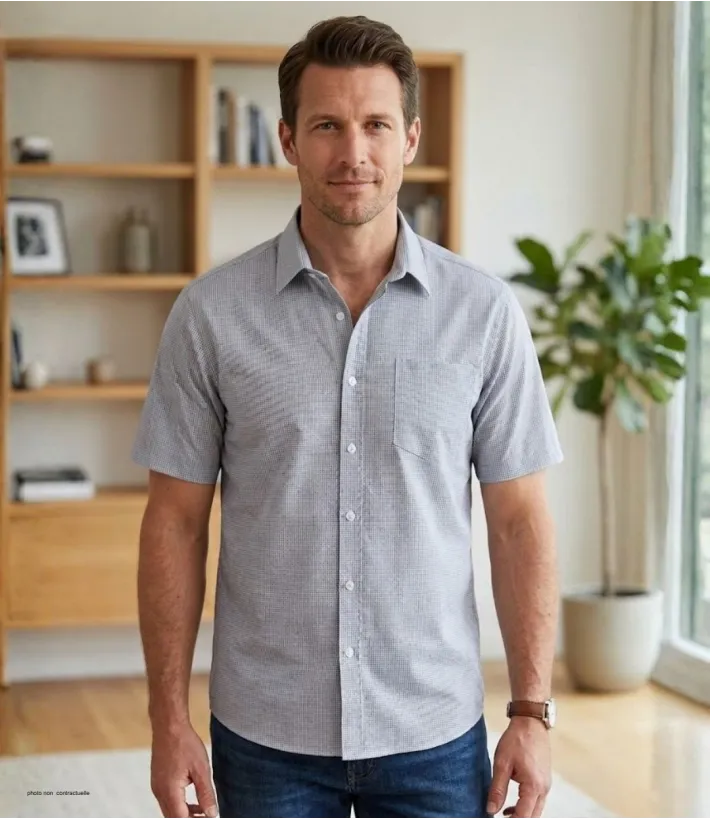 Chemise manches courtes à motifs CH4032