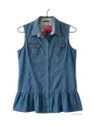 Axone Denim-Confort Tunique en jean bleu coton ample