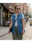 Axone Denim-Confort Tunique en jean bleu coton ample