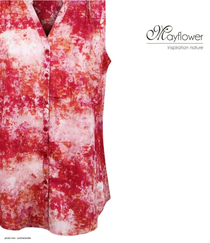 Mayflower CASTILLA1 Chemisier sans manches rose rouge confort