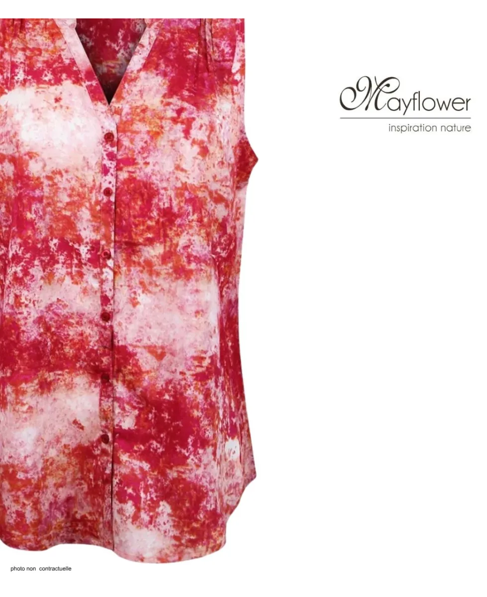 Mayflower CASTILLA1 Chemisier sans manches rose rouge confort