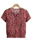 Mayflower COSIMA1 Tunique viscose rose rouge noir fluide
