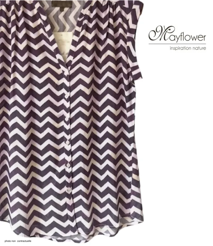 MAYFLOWER LE1803 Chemisier sans manches en viscose fluide