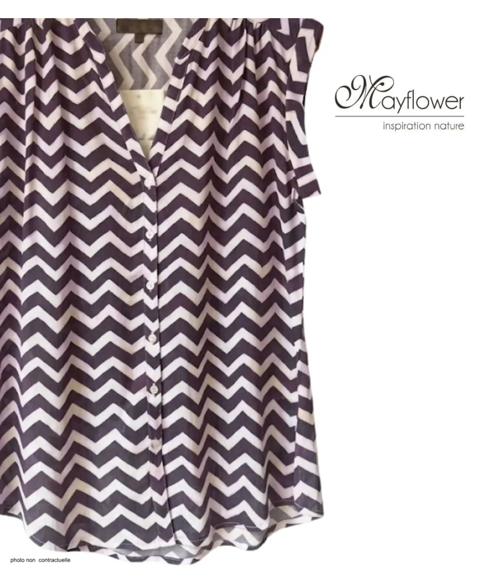 MAYFLOWER LE1803 Chemisier sans manches en viscose fluide