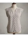 MAYFLOWER LE1806 Chemisier sans manches en viscose fluide