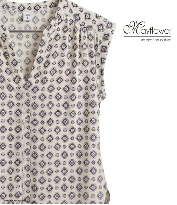 MAYFLOWER LE1806 Chemisier sans manches en viscose fluide