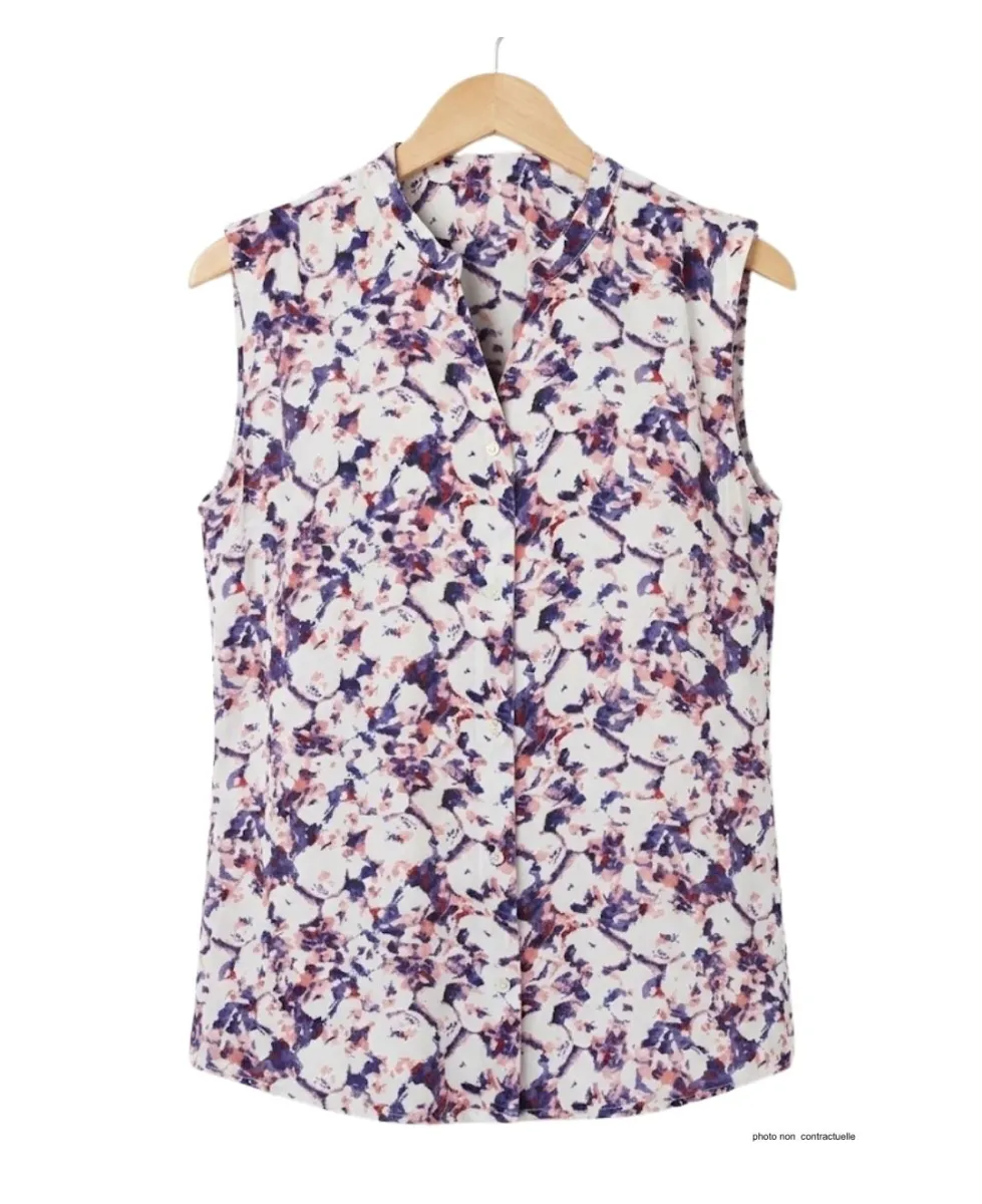 MAYFLOWER N1130A Chemisier sans manches en viscose fluide