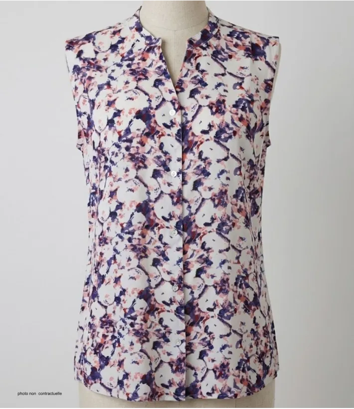 MAYFLOWER N1130A Chemisier sans manches en viscose fluide