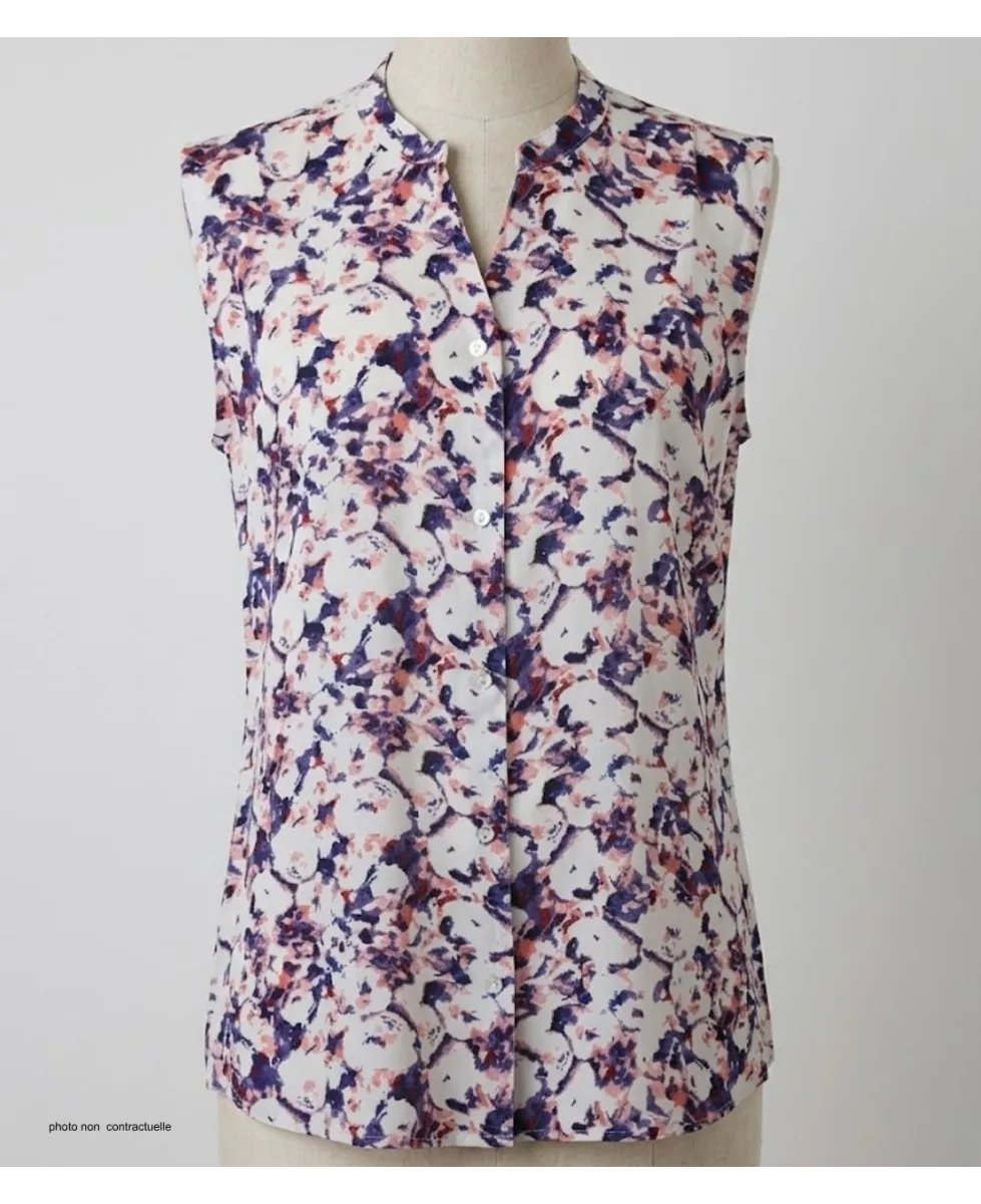MAYFLOWER N1130A Chemisier sans manches en viscose fluide
