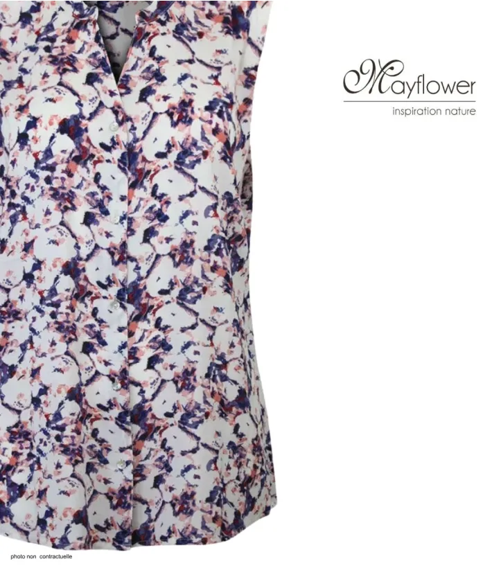 MAYFLOWER N1130A Chemisier sans manches en viscose fluide