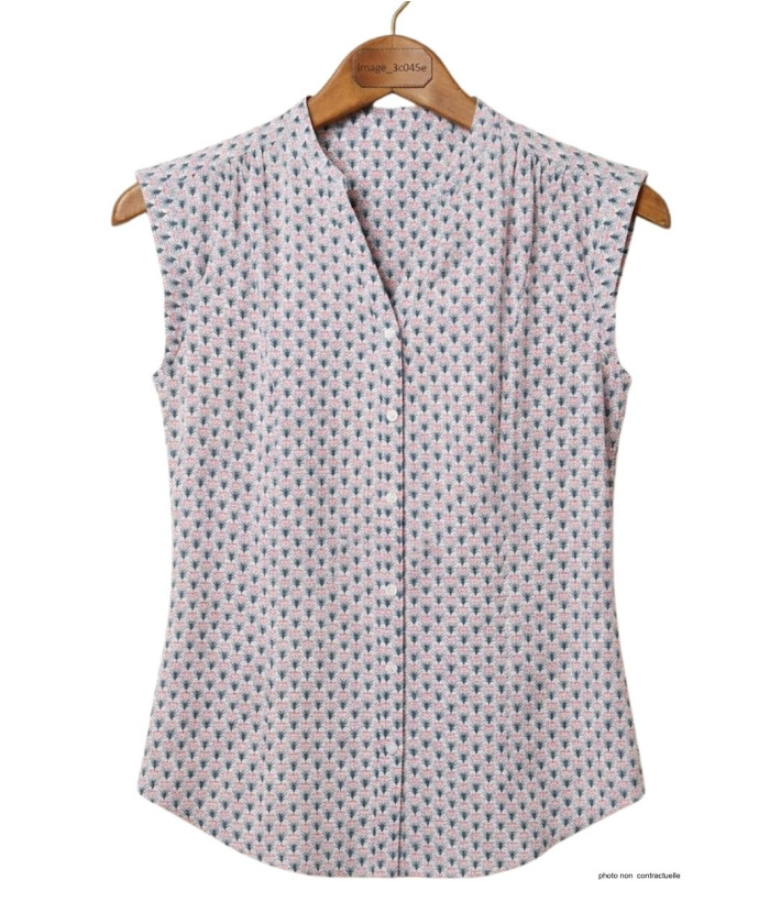 MAYFLOWER N1131A Chemisier sans manches en viscose fluide