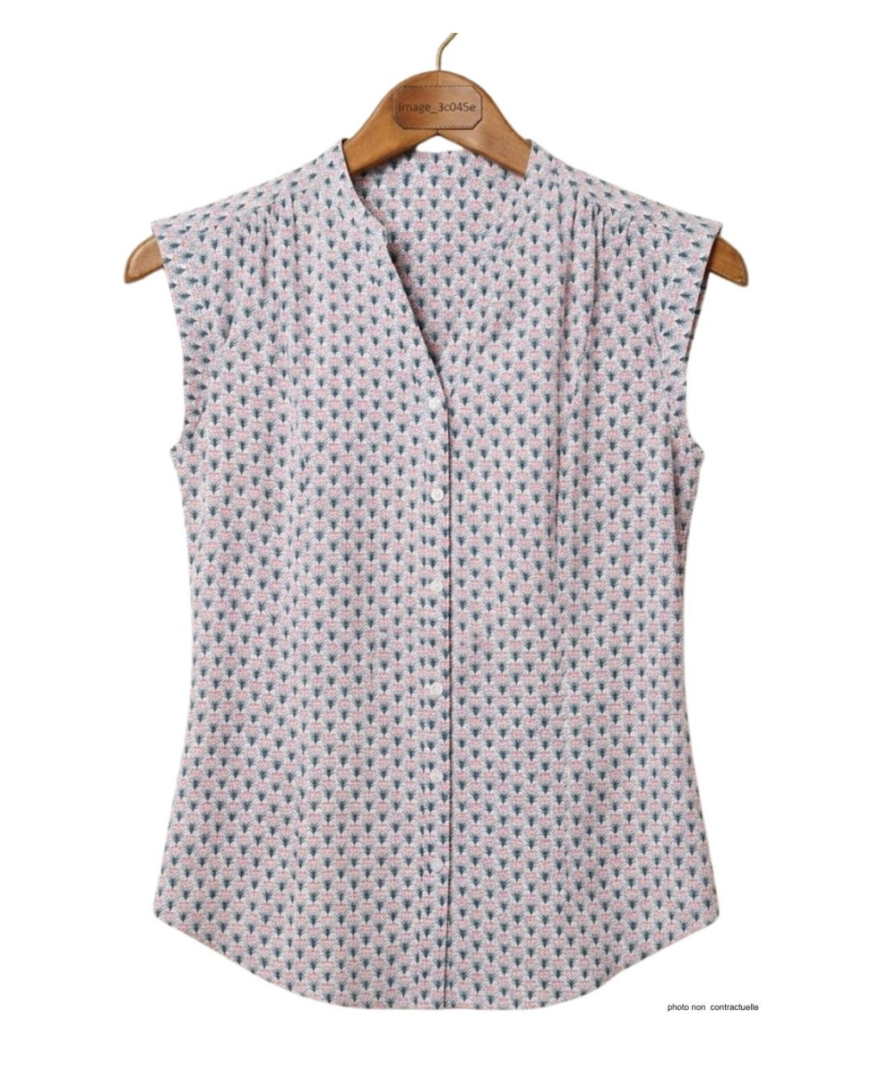 MAYFLOWER N1131A Chemisier sans manches en viscose fluide