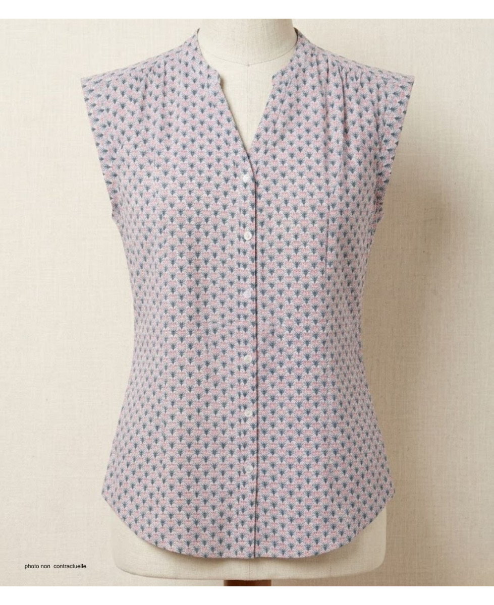 MAYFLOWER N1131A Chemisier sans manches en viscose fluide