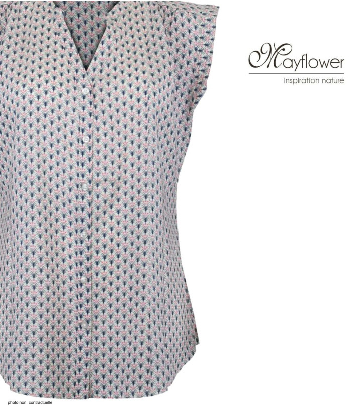 MAYFLOWER N1131A Chemisier sans manches en viscose fluide